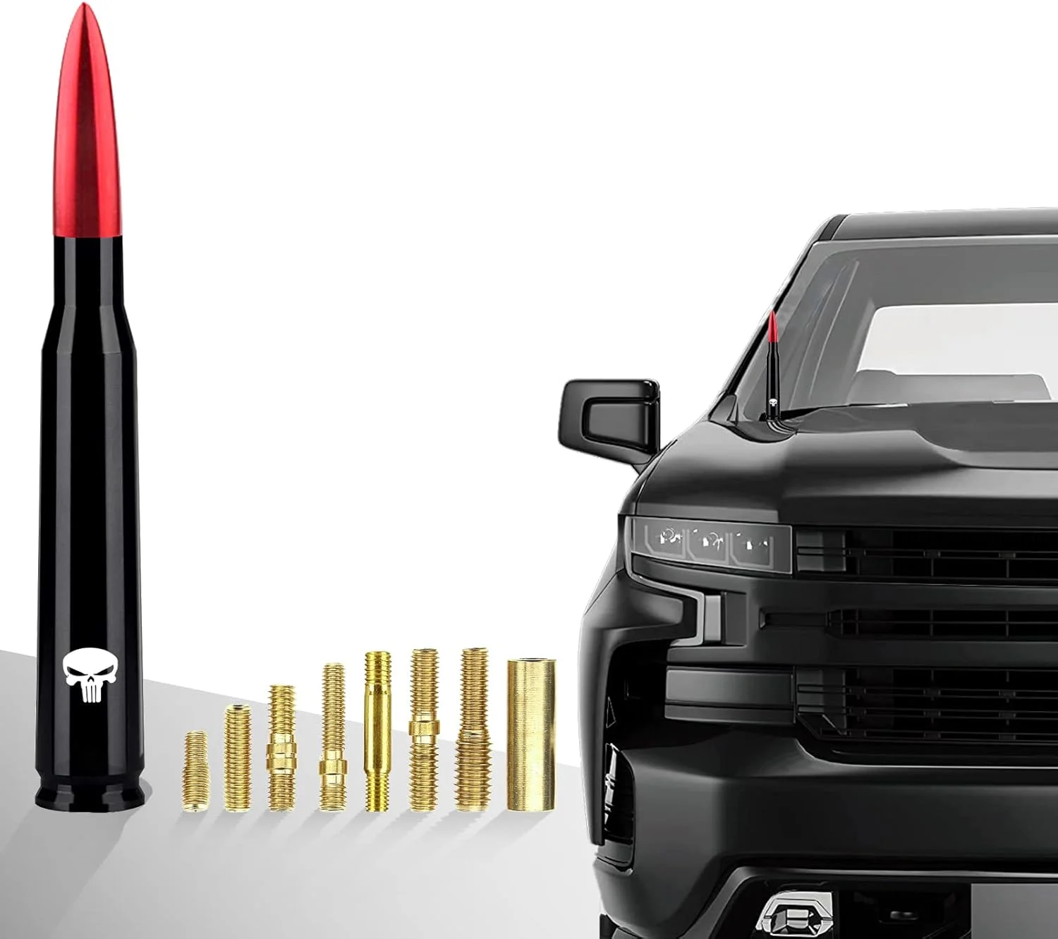 آنتن گلوله ای خودرو و کامیون Miytsya مناسب برای شورلت سیلورادو 1500 2500 3500 HD آوالانچ جی ام سی سیرا 1500 2500 3500 دنالی و لوازم جانبی کامیون های پیکاپ سنگین (قرمز) آنتن گلوله ای خودرو و کامیون Miytsya مناسب برای شورلت سیلورادو 1500 2500 3500 HD آوالانچ جی ام سی سیرا 1500 2500 3500 دنالی و لوازم جانبی کامیون های پیکاپ سنگین (قرمز)