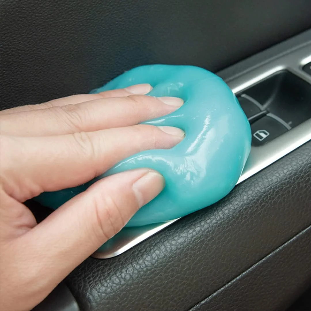 ژل تمیز کننده چند منظوره سولفر برای داخل خودرو، کیبورد، لپ تاپ و گجت ها | خمیر تمیز کننده گرد و غبار قابل استفاده مجدد برای دریچه کولر، داشبورد و لوازم الکترونیکی (بسته 1 عددی - 100 گرمی)