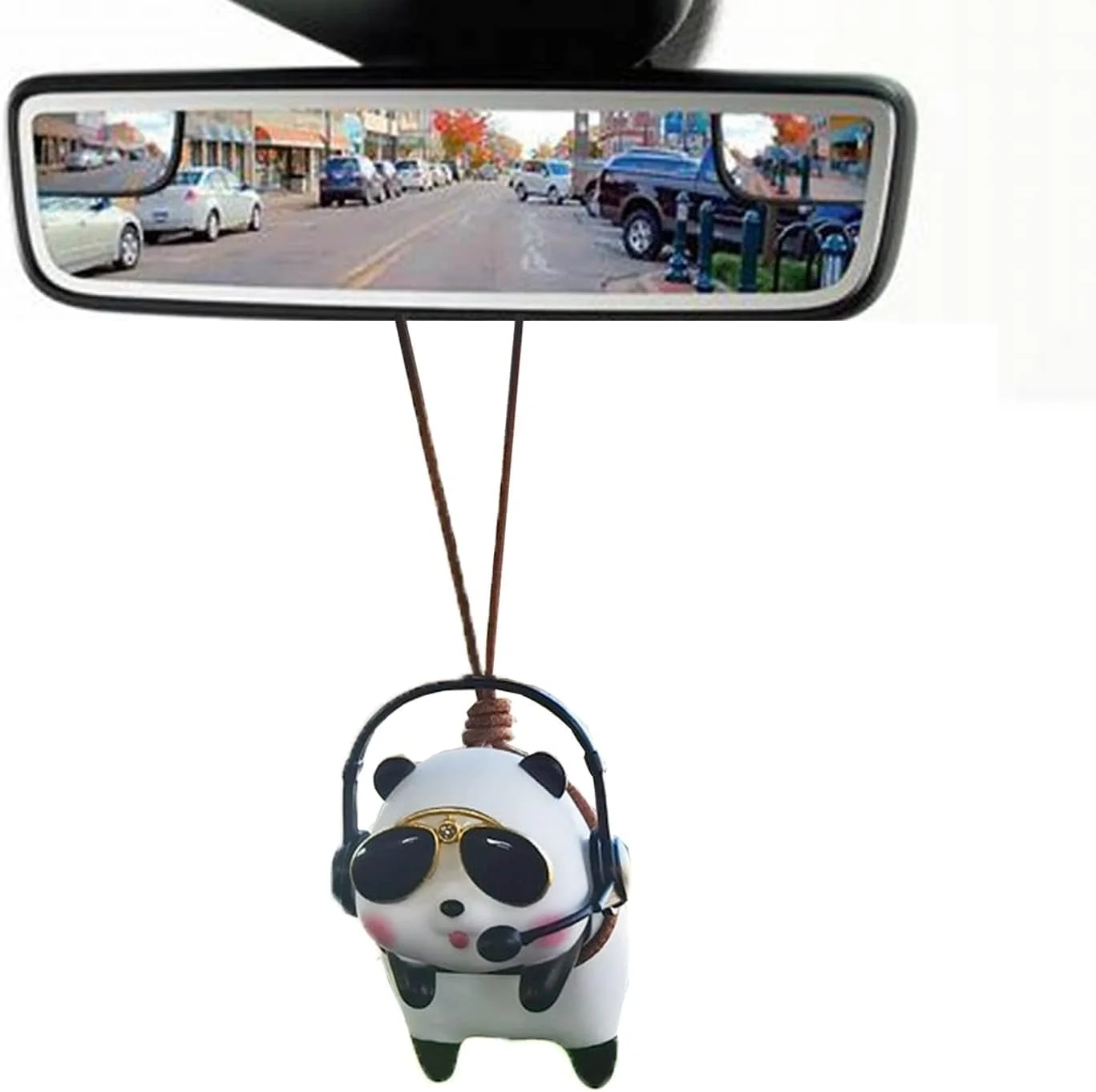 آویز تزئینی خودرو MAKINGTEC، آویز پاندا برای داخل خودرو، آویز آینه عقب، لوازم آویز، آویز تزئینی، تزئینات آویز