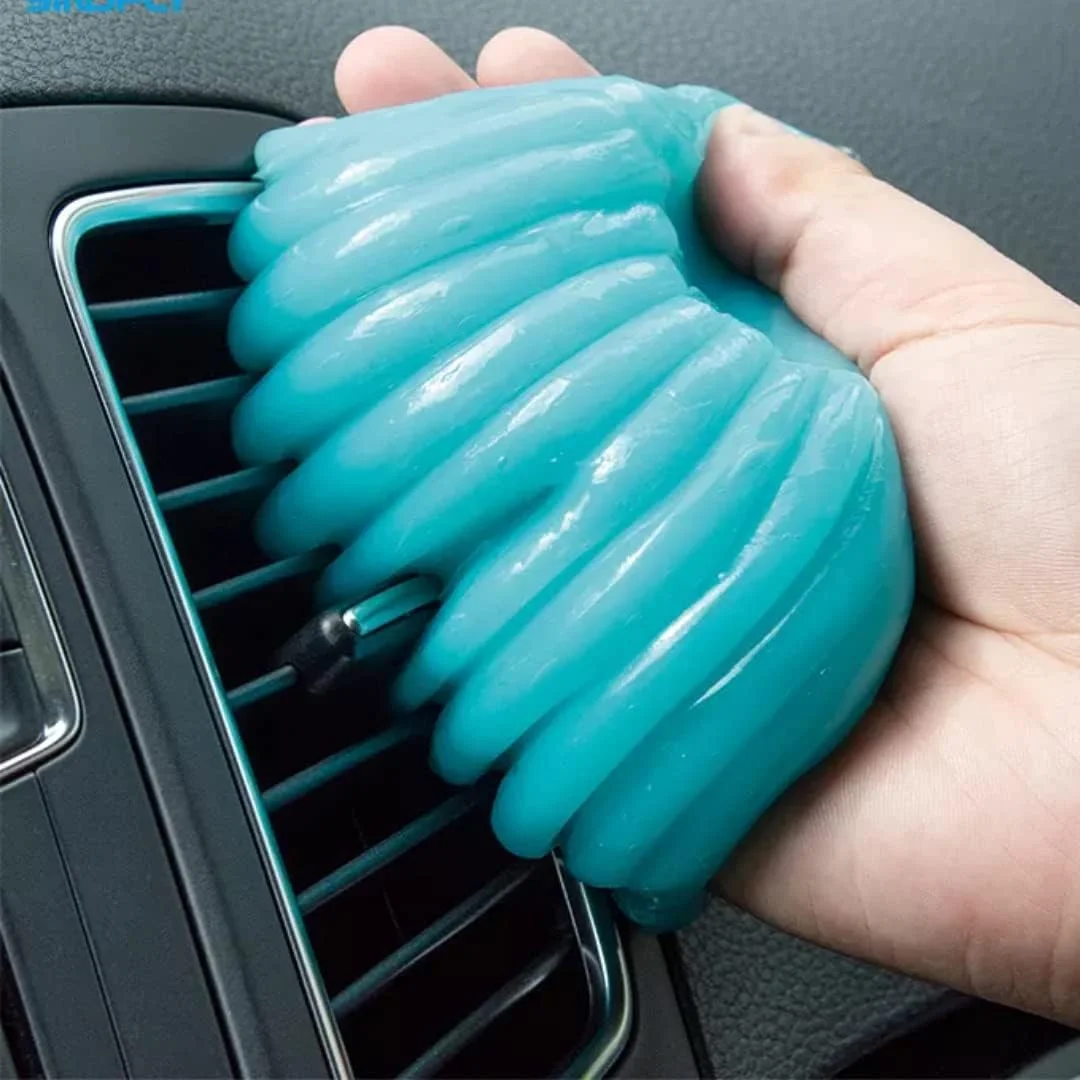 ژل تمیز کننده چند منظوره سولفر برای داخل خودرو، کیبورد، لپ تاپ و گجت ها | خمیر تمیز کننده گرد و غبار قابل استفاده مجدد برای دریچه کولر، داشبورد و لوازم الکترونیکی (بسته 1 عددی - 100 گرمی)