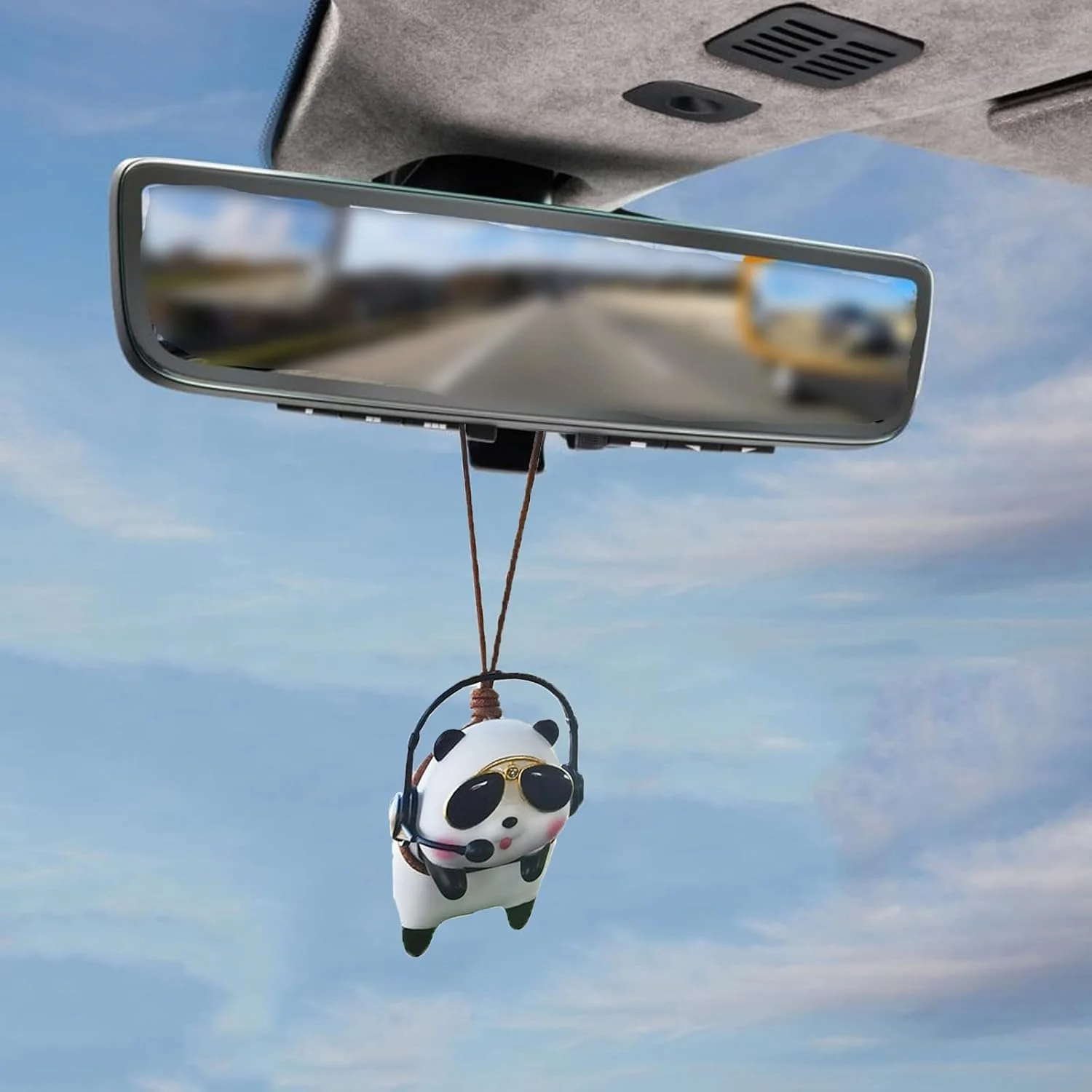 آویز تزئینی خودرو MAKINGTEC، آویز پاندا برای داخل خودرو، آویز آینه عقب، لوازم آویز، آویز تزئینی، تزئینات آویز