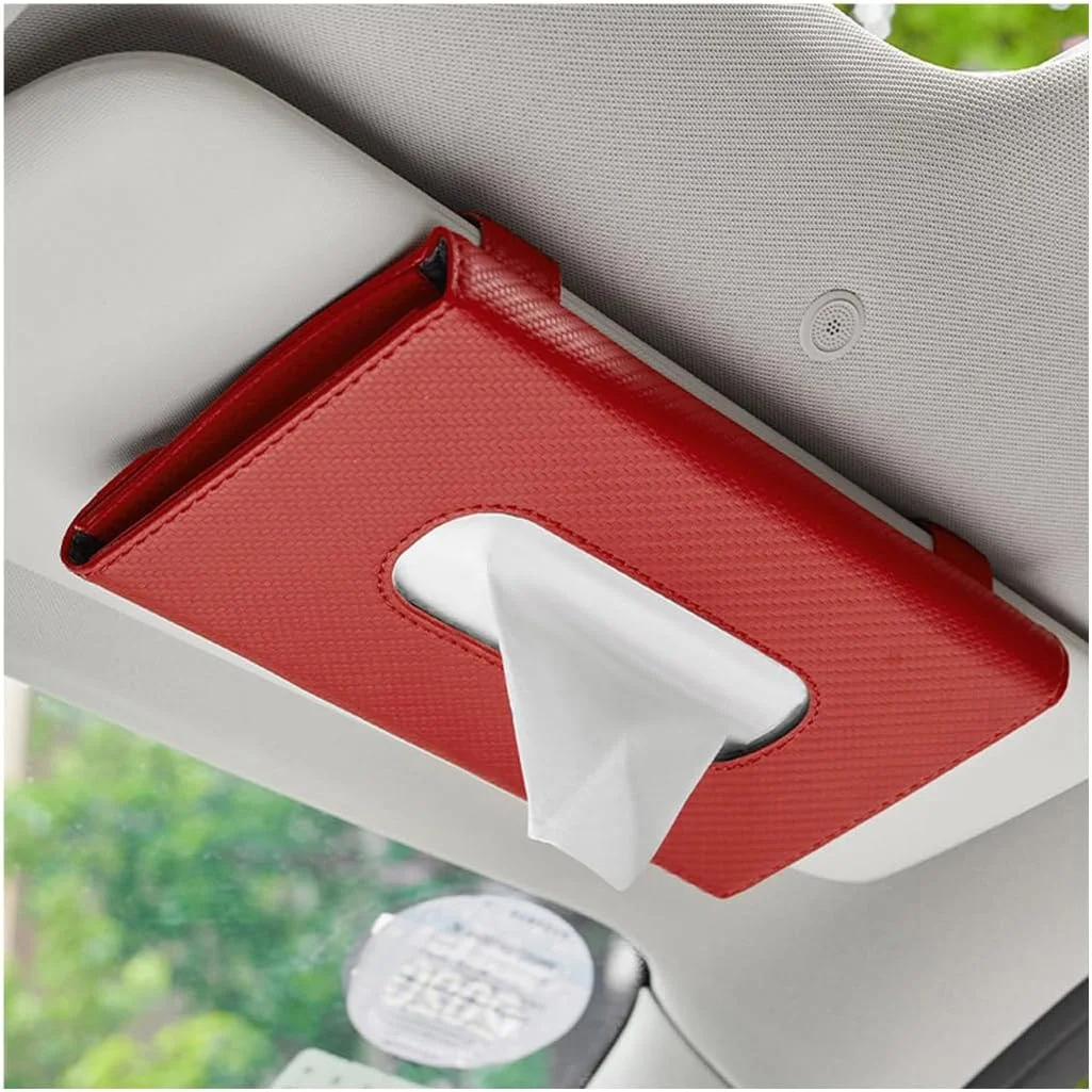 جا دستمال کاغذی خودرو، نگهدارنده دستمال کاغذی چرمی آفتابگیر خودرو، پخش کننده ماسک، نگهدارنده جعبه دستمال کاغذی جهانی خودرو برای آفتابگیر و صندلی عقب، لوازم جانبی داخلی خودرو برای کامیون SUV (قرمز، فیبر کربن) جا دستمال کاغذی خودرو، نگهدارنده دستمال کاغذی چرمی آفتابگیر خودرو، پخش کننده ماسک، نگهدارنده جعبه دستمال کاغذی جهانی خودرو برای آفتابگیر و صندلی عقب، لوازم جانبی داخلی خودرو برای کامیون SUV (قرمز، فیبر کربن)