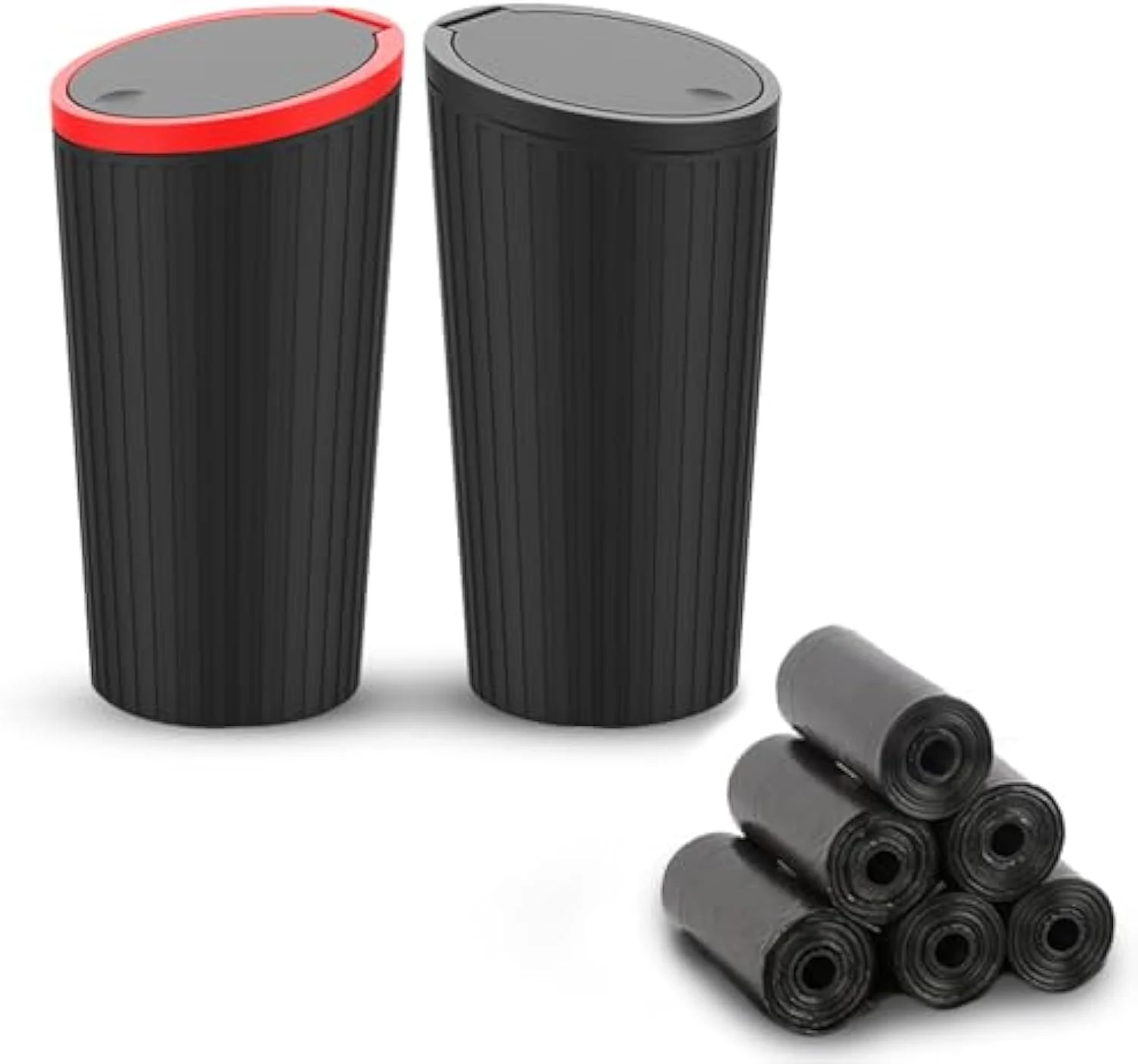 جای لیوان سطل زباله خودرو 2 عددی، سطل آشغال کوچک با 90 عدد کیسه مشکی، سطل کوچک درب دار، لوازم جانبی خودرو ضد نشت، مشکی قرمز جای لیوان سطل زباله خودرو 2 عددی، سطل آشغال کوچک با 90 عدد کیسه مشکی، سطل کوچک درب دار، لوازم جانبی خودرو ضد نشت، مشکی قرمز