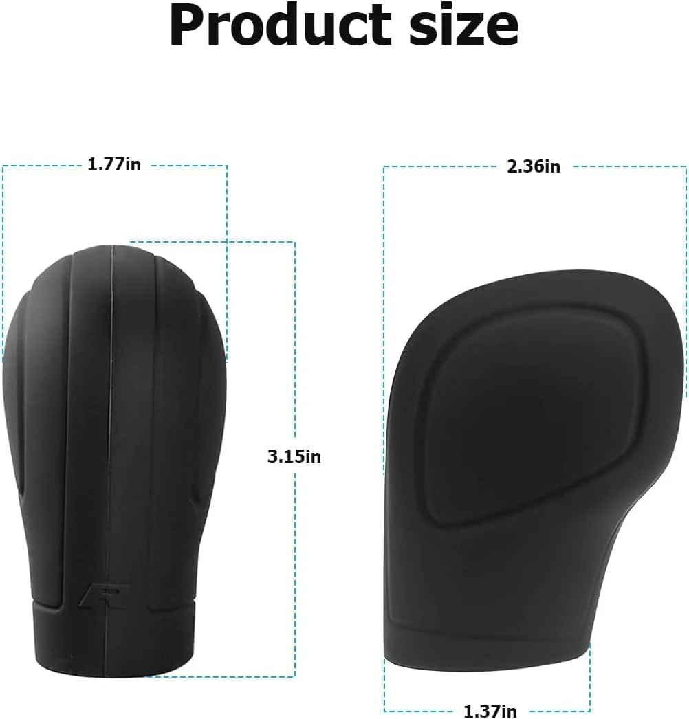 روکش دسته دنده سیلیکونی VELEGO، محافظ ضد لغزش اهرم دنده اتوماتیک، مناسب برای تزئین خودروی آقایان و بانوان - لوازم جانبی داخلی جهانی برای خودروهای شاسی بلند و کامیون (مشکی)