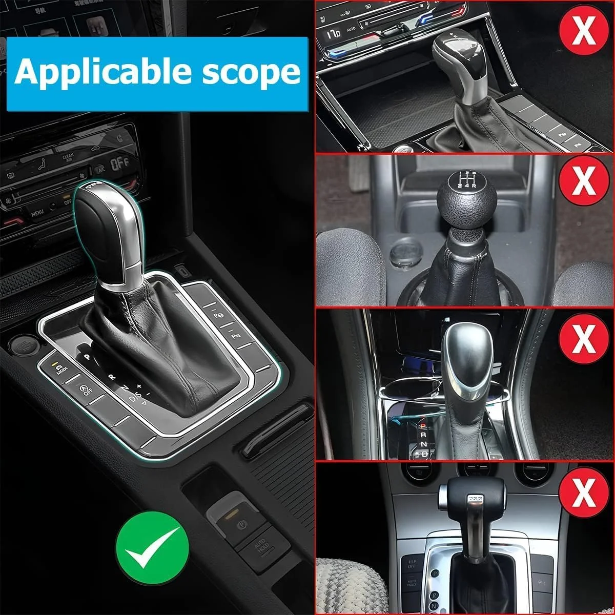 روکش دسته دنده سیلیکونی VELEGO، محافظ ضد لغزش اهرم دنده اتوماتیک، مناسب برای تزئین خودروی آقایان و بانوان - لوازم جانبی داخلی جهانی برای خودروهای شاسی بلند و کامیون (مشکی)