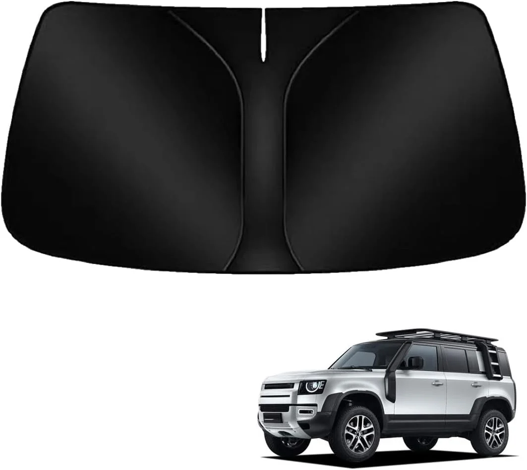 آفتابگیر شیشه جلو خودرو BAYAJIAZ مناسب برای دیفندر 110 مدل 2020-2025، محافظ تاشو در برابر اشعه UV، لوازم جانبی داخلی خودرو برای تابستان، B
