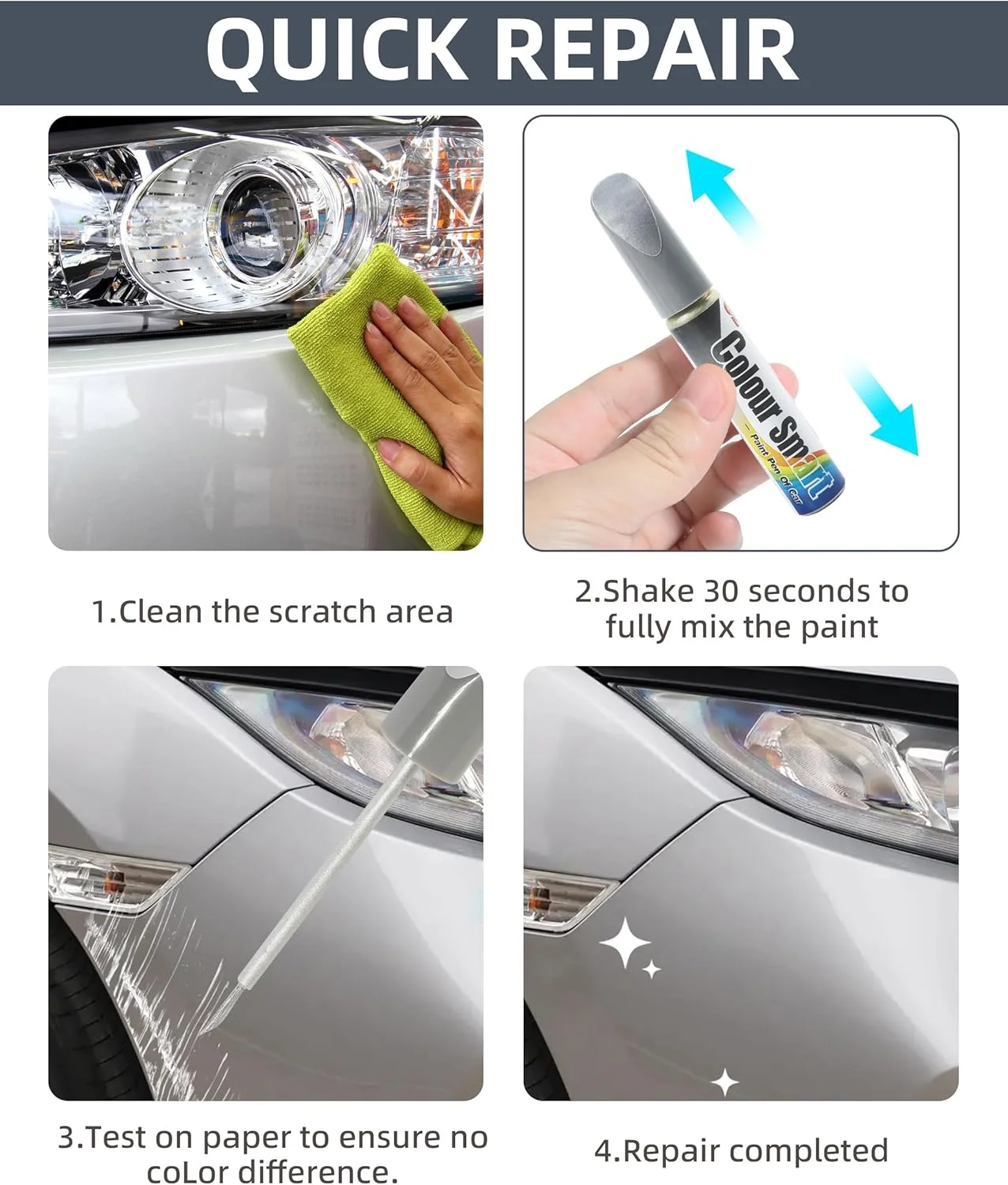 قلم خش گیر خودرو PINKE، ترمیم کننده خراش رنگ خودرو، لوازم جانبی خودرو، قلم رنگ ترمیم کننده خراش خودرو، رنگ خودرو (نقره ای) قلم خش گیر خودرو PINKE، ترمیم کننده خراش رنگ خودرو، لوازم جانبی خودرو، قلم رنگ ترمیم کننده خراش خودرو، رنگ خودرو (نقره ای)