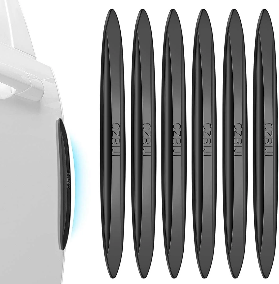 محافظ لبه درب خودرو KASTWAVE، بسته 6 عددی محافظ درب خودرو لاستیکی با محافظ سیلیکونی لبه درب جانبی خودرو برای همه وسایل نقلیه، نرم، چسبندگی بالا، ضد آب، مقاوم در برابر حرارت، مقاوم در برابر سایش (مشکی)