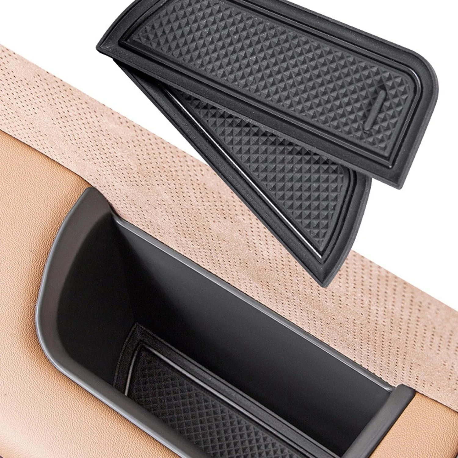 محفظه نگهداری دستگیره درب خودرو سازگار با جتور T2 مدل 2024 2025 2026، 4 عدد باکس ABS، محفظه درب، باکس نگهداری کشویی درب خودرو، لوازم جانبی داخلی T2