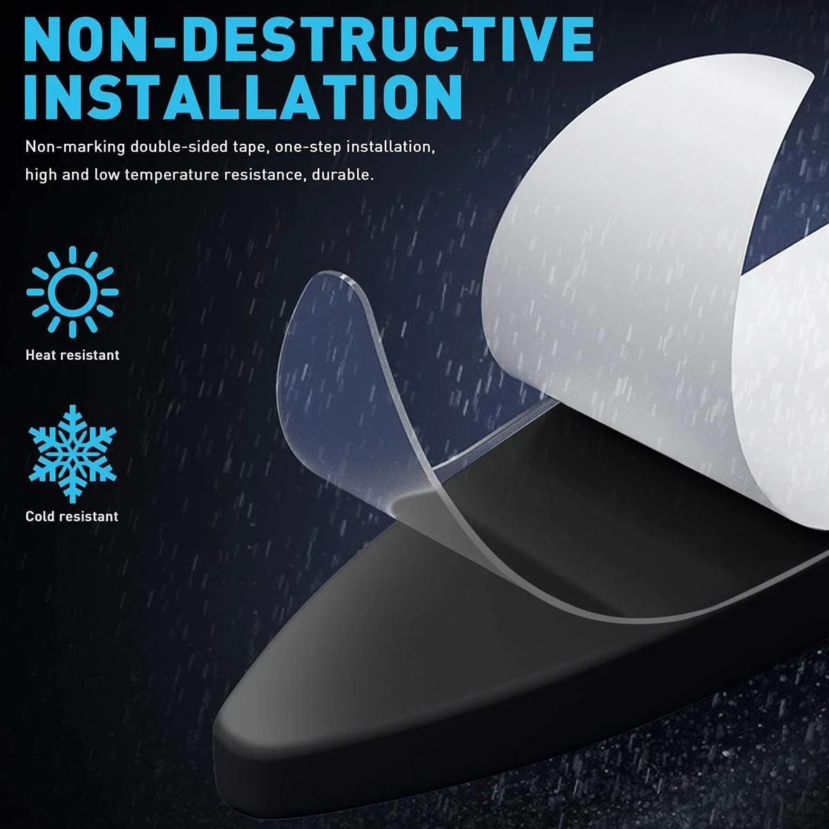 محافظ لبه درب خودرو KASTWAVE، بسته 6 عددی محافظ درب خودرو لاستیکی با محافظ سیلیکونی لبه درب جانبی خودرو برای همه وسایل نقلیه، نرم، چسبندگی بالا، ضد آب، مقاوم در برابر حرارت، مقاوم در برابر سایش (مشکی)