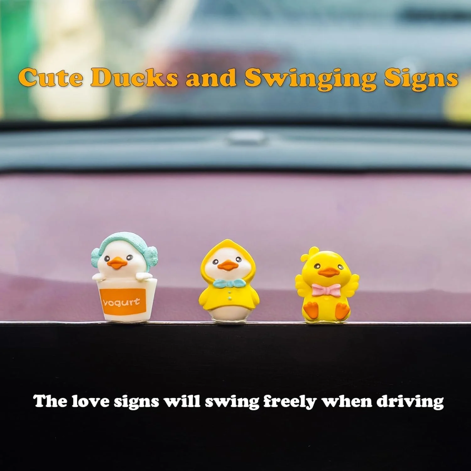 مجموعه 6 عددی تزئینات داشبورد خودرو طرح اردک، تزئینات اردک زرد رنگ برای داشبورد خودرو، تزئینات کوچک و خلاقانه اردک، تزئینات رومیزی منزل برای خودرو، اندازه هر کدام تقریبا 4×2 سانتی متر