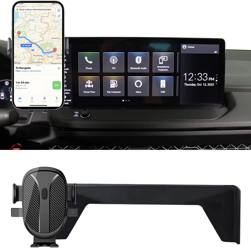 نگهدارنده تلفن همراه خودرو برای لوازم جانبی هوندا آکورد 2025 مدل 2023 2024، نگهدارنده تلفن همراه داشبوردی برای اکثر تلفن های هوشمند با سازمان دهنده داشبورد لوازم جانبی داخلی خودرو (با صفحه نمایش 12 اینچی)