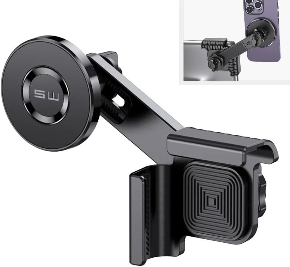 پایه نگهدارنده گوشی، هولدر مغناطیسی یونیورسال گوشی برای خودرو تسلا مدل 3/Y، مناسب برای همه گوشی های آیفون و اندروید، با حلقه های مغناطیسی، قابل تنظیم