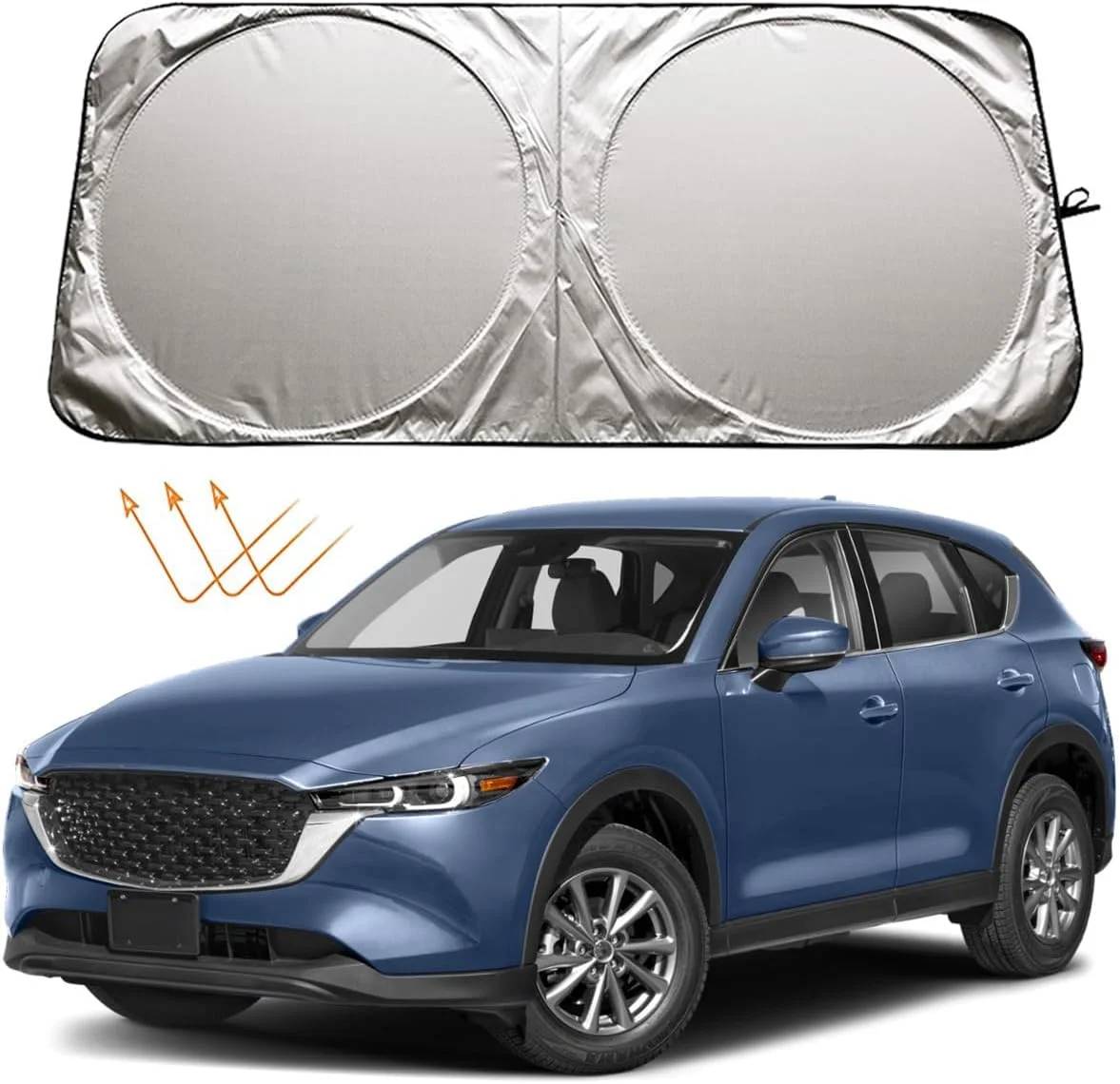 آفتابگیر شیشه جلو برای مزدا CX5/CX-5 2013-2024، CX3/CX-3 2016-2024، CX30/CX-30 2020-2024، مزدا 3 6 2014-2024، لوازم جانبی، محافظ آفتاب شیشه جلوی خودرو