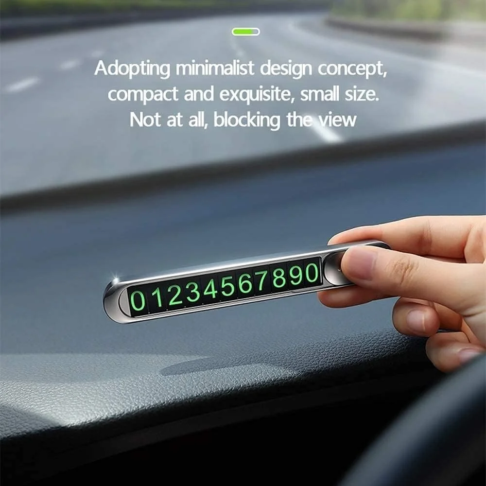 پلاک شماره پارکینگ موقت، پلاک شماره تلفن همراه خودرو، لوازم جانبی خودرو، پلاک پارکینگ خودرو شخصی سازی شده مناسب برای انواع خودروها، دکوراسیون علامت پارکینگ، نصب آسان