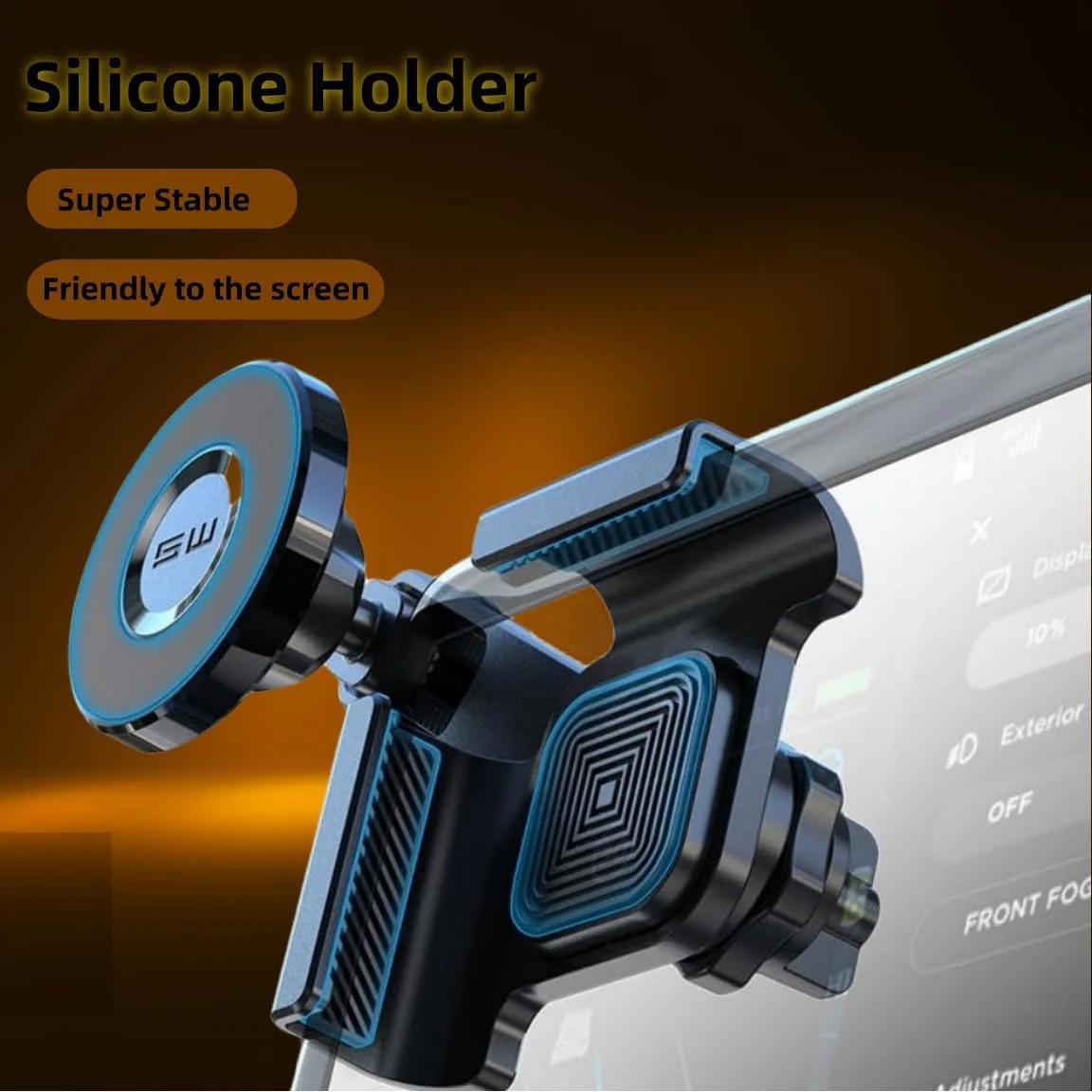 پایه نگهدارنده گوشی، هولدر مغناطیسی یونیورسال گوشی برای خودرو تسلا مدل 3/Y، مناسب برای همه گوشی های آیفون و اندروید، با حلقه های مغناطیسی، قابل تنظیم