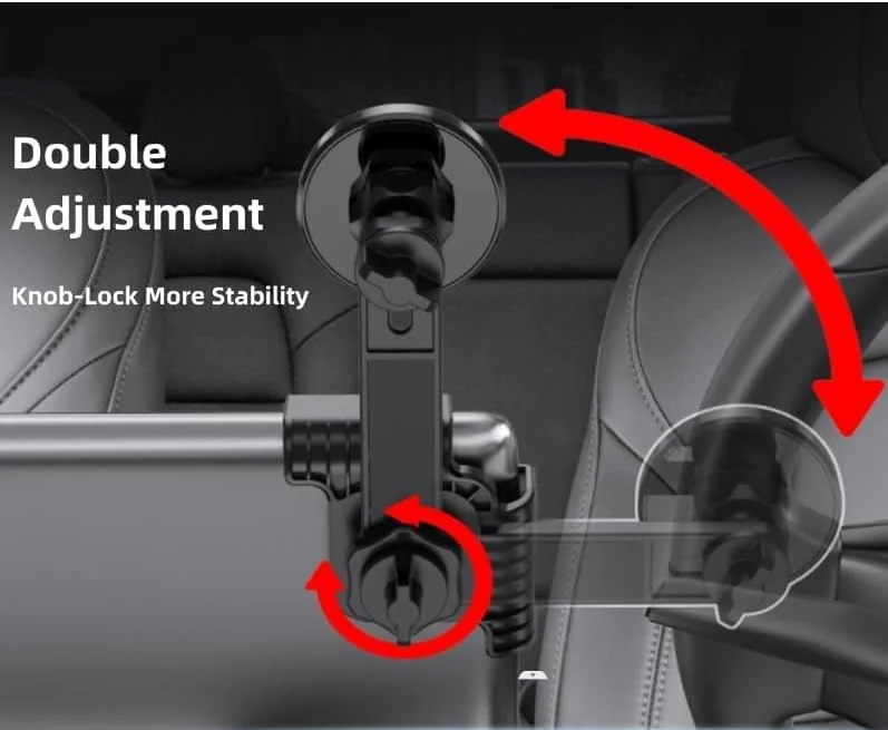 پایه نگهدارنده گوشی، هولدر مغناطیسی یونیورسال گوشی برای خودرو تسلا مدل 3/Y، مناسب برای همه گوشی های آیفون و اندروید، با حلقه های مغناطیسی، قابل تنظیم
