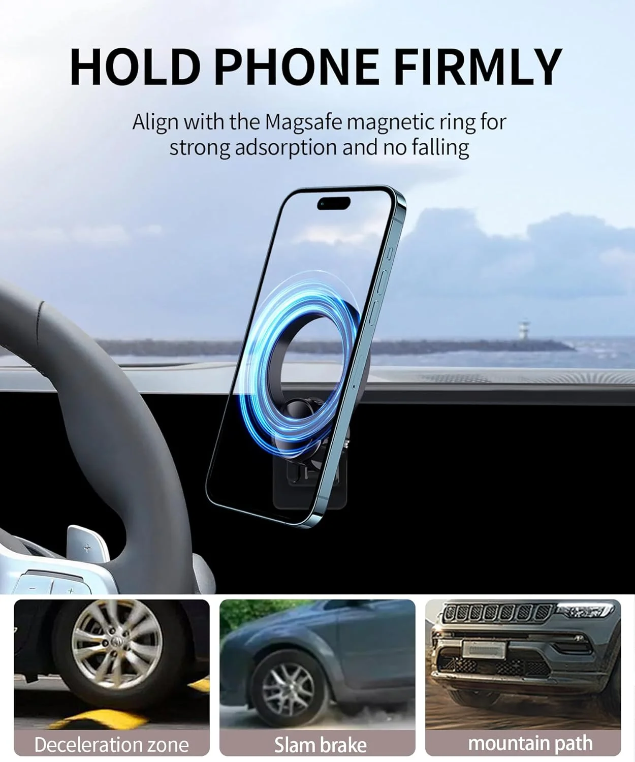 نگهدارنده تلفن همراه خودرو MaserWeller برای BMW X5/X6 مدل 2024-2025 و X7 مدل 2023-2026 (صفحه نمایش 14.9 اینچی) - جذب مغناطیسی قوی، اتصال و جدا کردن تلفن با یک دست، عدم تاثیر بر دریچه هوا