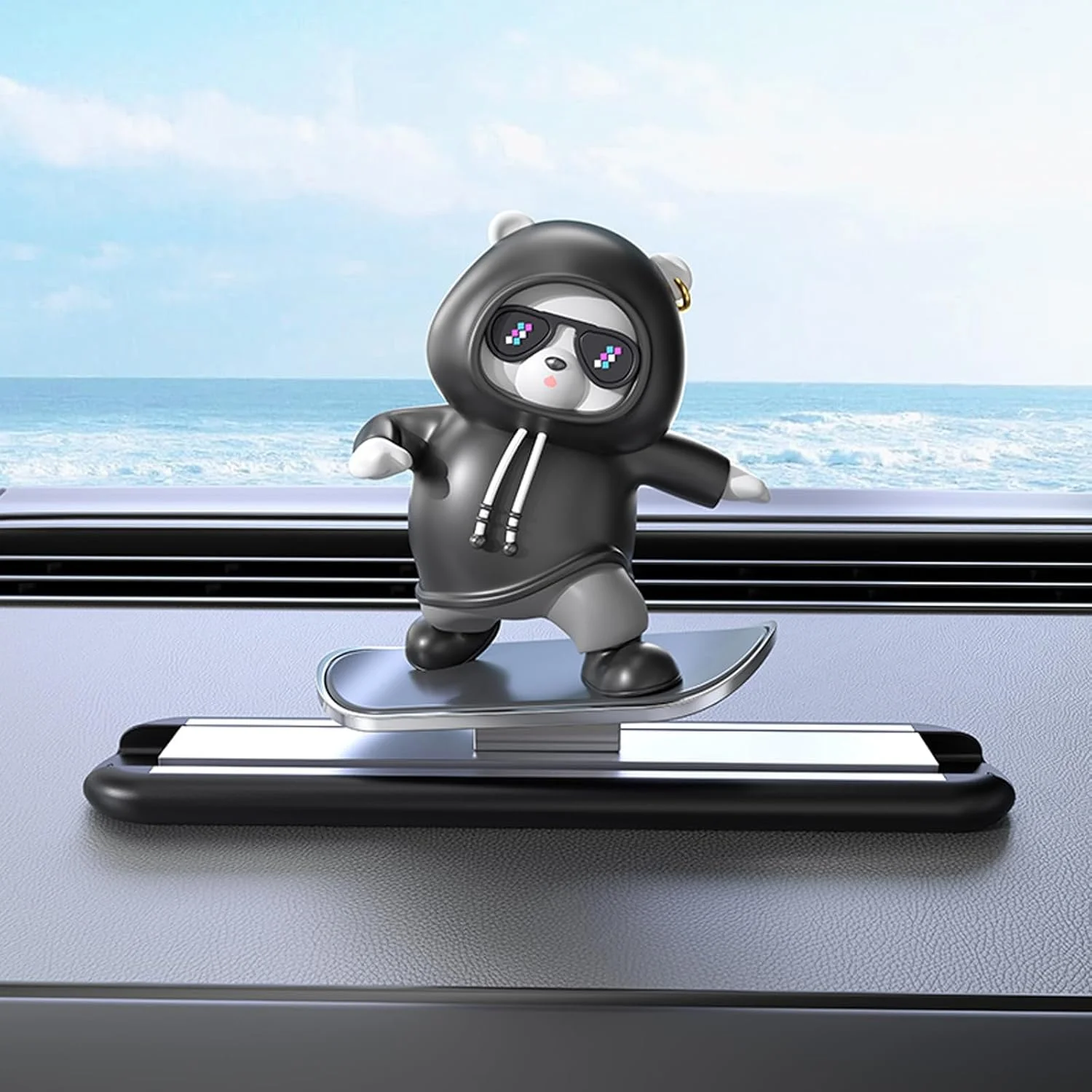 تزئینات داشبورد خودرو طرح کواک، لوازم جانبی تزئینی زیبا (مشکی)