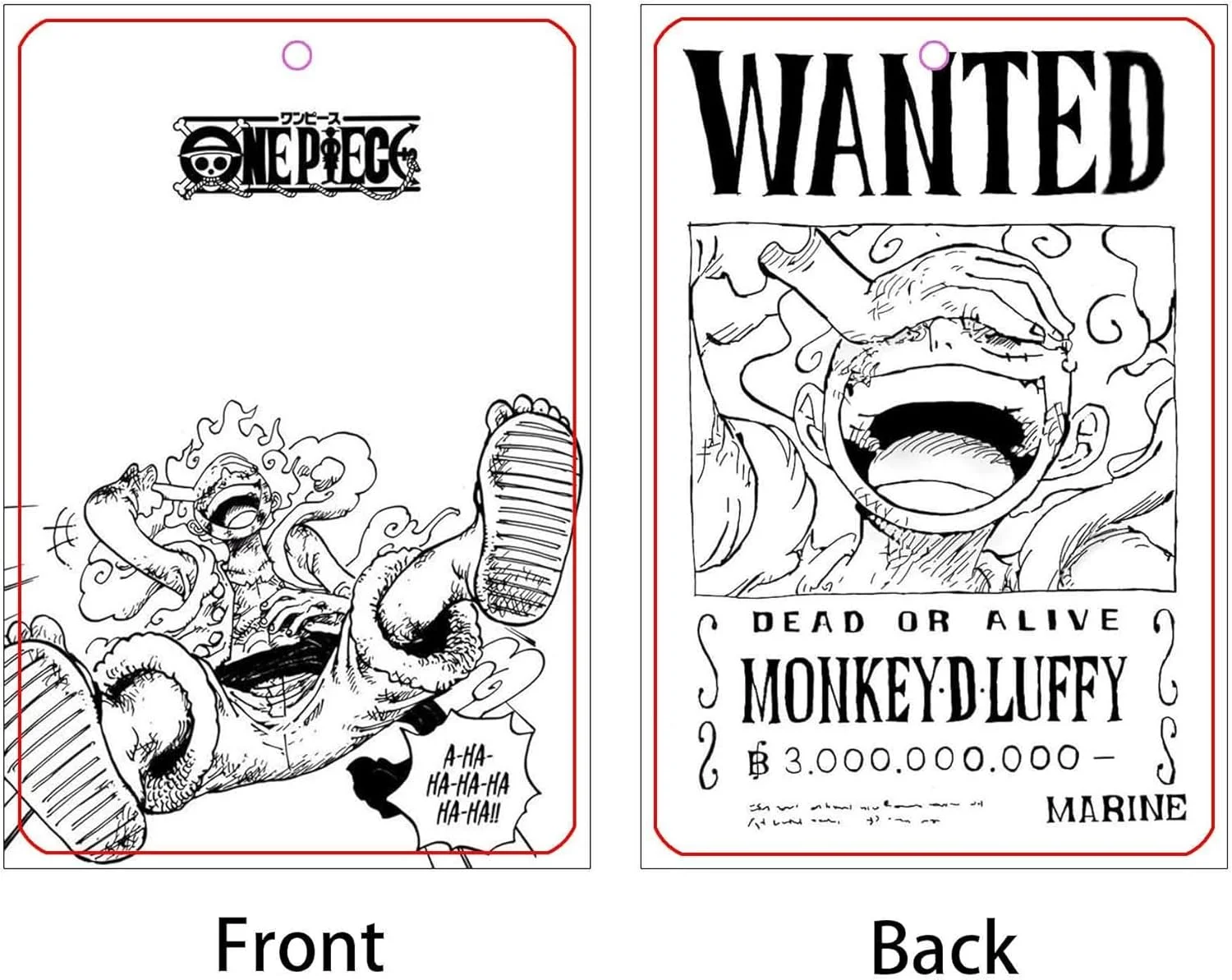 خوشبو کننده هوا طرح انیمه ای لوفی، دو رو، با رایحه وانیل، مناسب خودرو، 2 عدد، آویز آینه خودرو، لوازم جانبی داخلی، هدیه