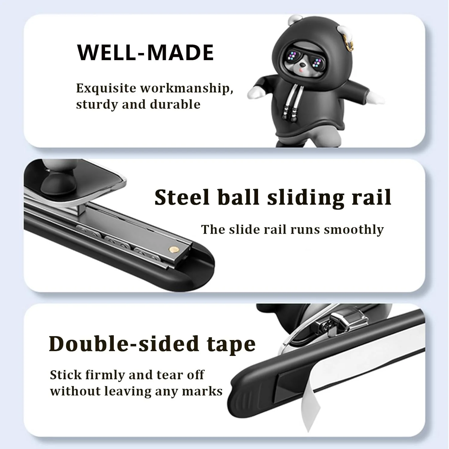 تزئینات داشبورد خودرو طرح کواک، لوازم جانبی تزئینی زیبا (مشکی)