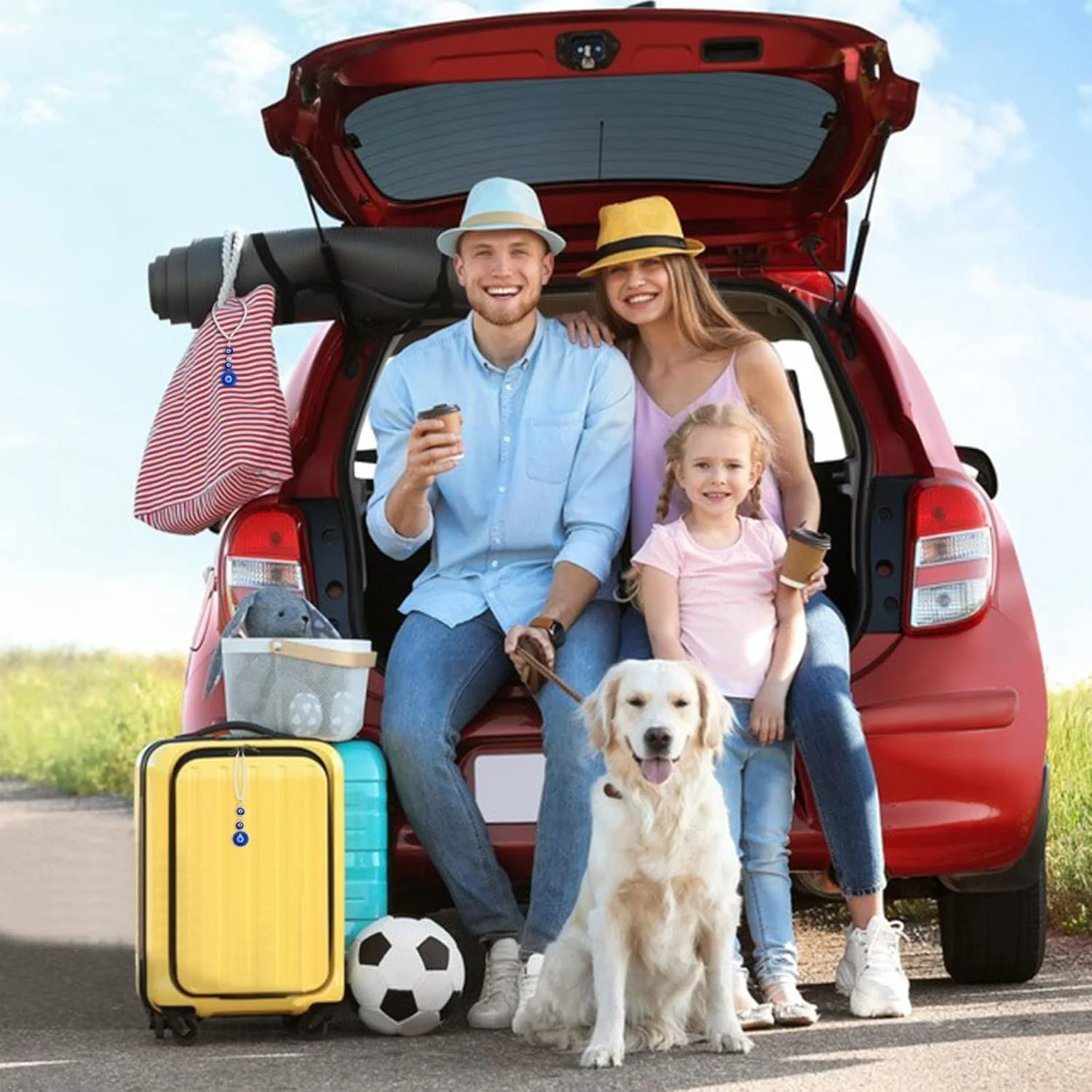 آویز تزئینی چشم نظر WEBEEDY برای خودرو، مهره های آبی چشم نظر ترکی برای خودرو، آویز محافظ چشم نظر برای خودرو، لوازم جانبی آویز خودرو برای آینه عقب بالکن پنجره دکوراسیون بازگشت به مدرسه