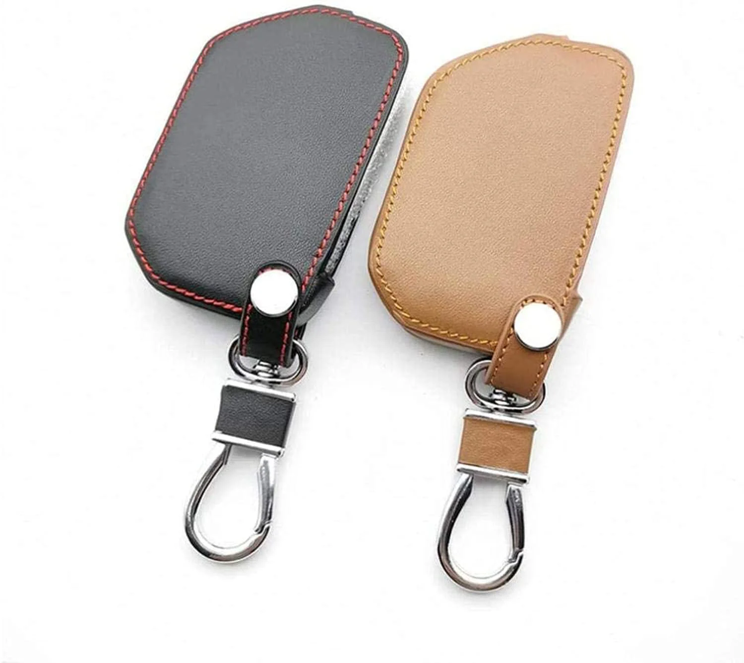 کیف چرمی کلید خودرو DELFINO، کیف نگهدارنده کلید، 3 دکمه تاشو، لوازم جانبی داخلی خودرو، روکش کلید فیبر کربنی برای جیپ رانگلر JL 2018