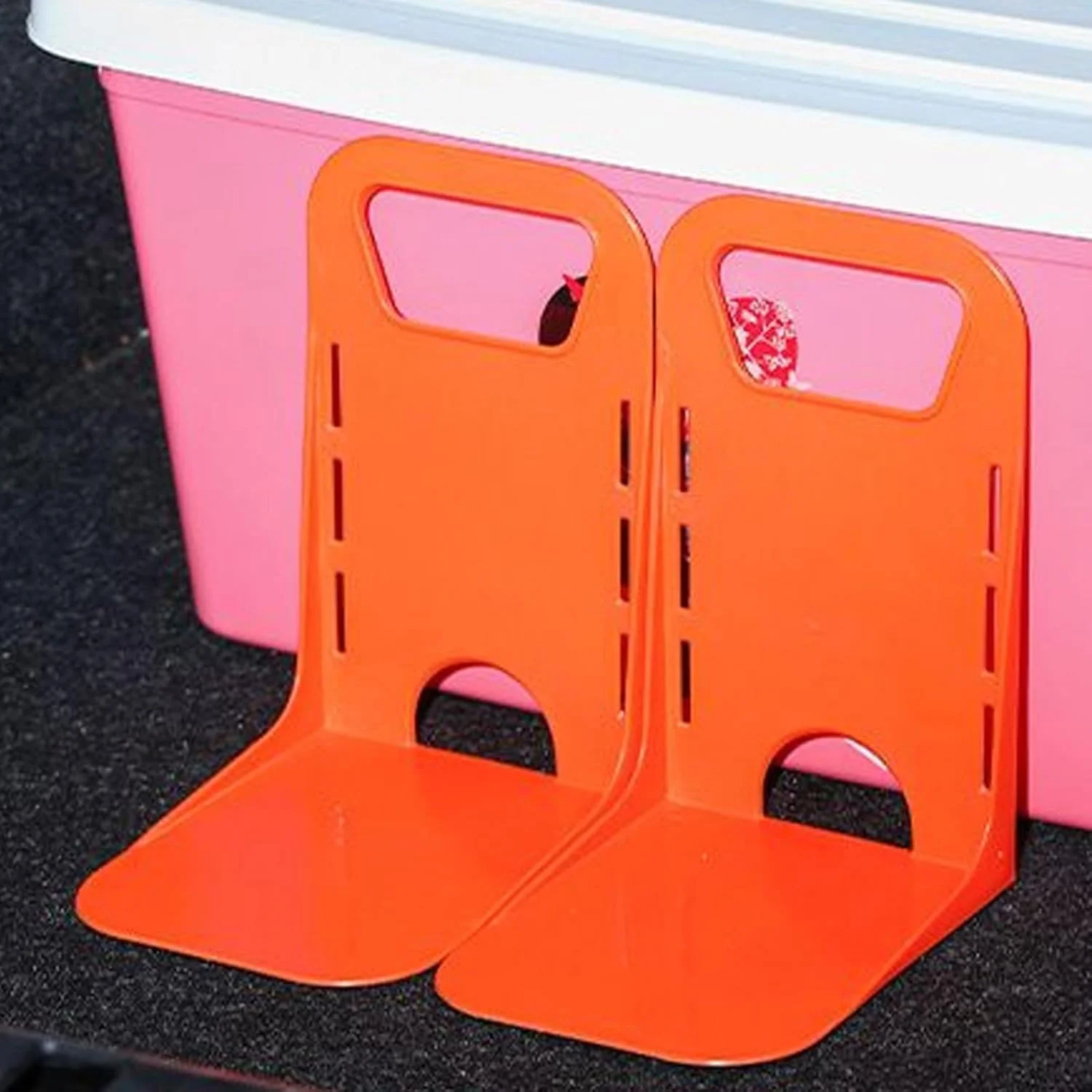 نگهدارنده بار صندوق عقب خودرو، KASTWAVE، سازمان دهنده قابل حمل بار برای سازماندهی ایمن وسایل، لوازم جانبی چند منظوره برای نگهداری خودرو، طراحی ضد لغزش، لوازم جانبی نارنجی رنگ برای فضای داخلی خودرو، 2 عدد