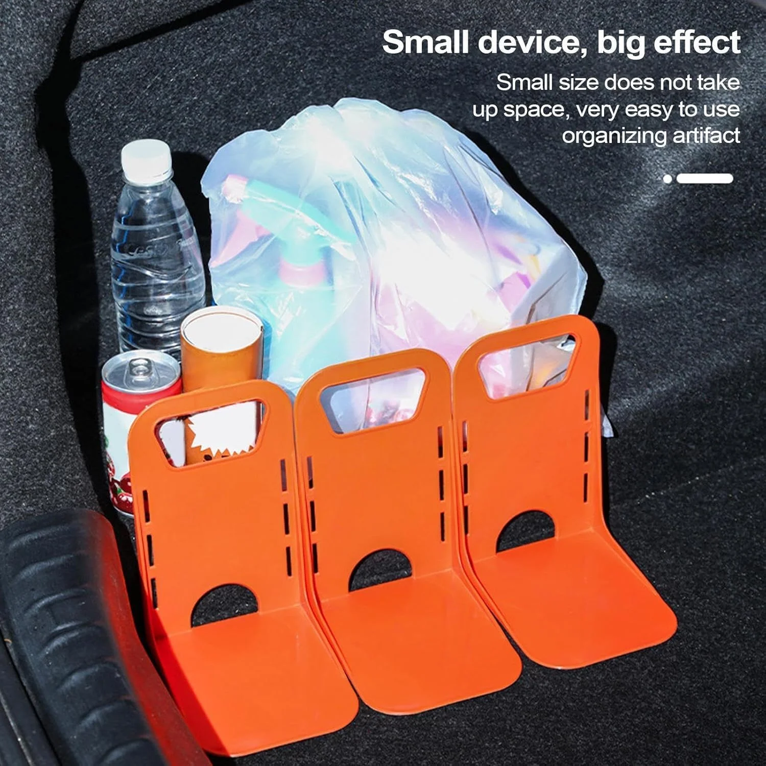 نگهدارنده بار صندوق عقب خودرو، KASTWAVE، سازمان دهنده قابل حمل بار برای سازماندهی ایمن وسایل، لوازم جانبی چند منظوره برای نگهداری خودرو، طراحی ضد لغزش، لوازم جانبی نارنجی رنگ برای فضای داخلی خودرو، 2 عدد