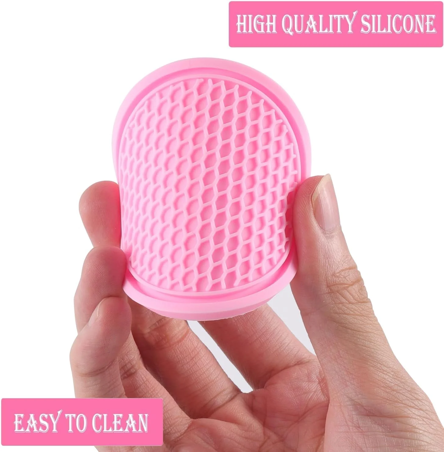 زیرلیوانی فنجان خودرو، 4 عدد زیرلیوانی جهانی ضد لغزش جاسازی شده در تزئینات، لوازم جانبی داخلی خودرو، صورتی