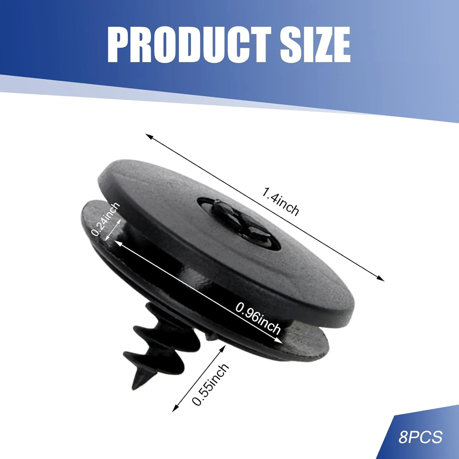 ست گیره نگهدارنده زیرپایی خودرو 8 عددی، تثبیت کننده پلاستیکی ضد لغزش فرش خودرو، بست های پیچی روکش کف خودرو، لوازم جانبی داخلی قابل تعویض، مناسب برای اکثر خودروها (مشکی)