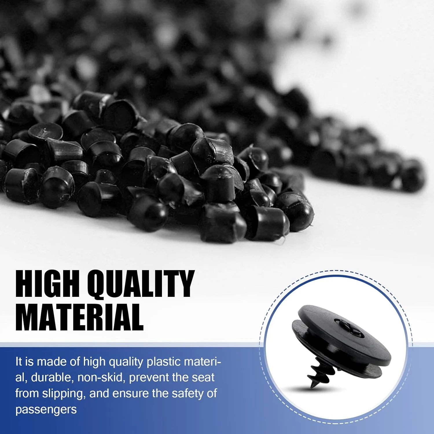 ست گیره نگهدارنده زیرپایی خودرو 8 عددی، تثبیت کننده پلاستیکی ضد لغزش فرش خودرو، بست های پیچی روکش کف خودرو، لوازم جانبی داخلی قابل تعویض، مناسب برای اکثر خودروها (مشکی)