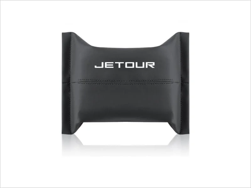 جا دستمال کاغذی چرمی برای خودرو، جعبه دستمال کاغذی آفتابگیر برای لوازم جانبی داخلی جتور (مشکی)