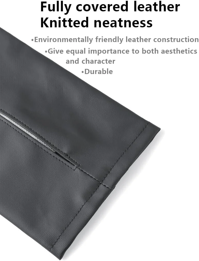 جا دستمال کاغذی چرمی برای خودرو، جعبه دستمال کاغذی آفتابگیر برای لوازم جانبی داخلی جتور (مشکی) جا دستمال کاغذی چرمی برای خودرو، جعبه دستمال کاغذی آفتابگیر برای لوازم جانبی داخلی جتور (مشکی)