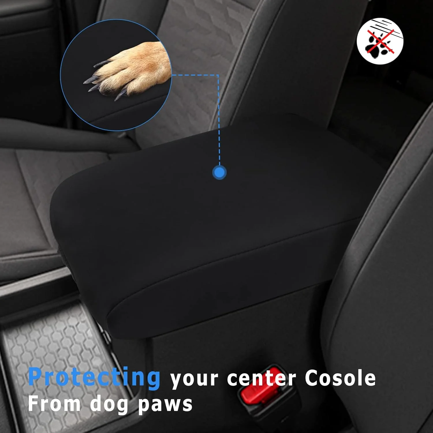 روکش کنسول وسط خودرو مناسب برای نیسان فرانتیر 2022 2023، روکش دسته آرنج نئوپرن، محافظ درب کنسول وسط (نئوپرن)