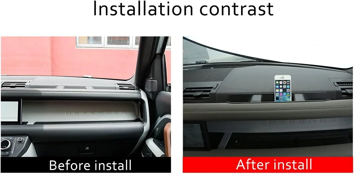 جعبه داشبورد سمت کمک راننده YIWANG ABS مشکی مناسب لند روور دیفندر 90 110 2020-2022 لوازم جانبی خودرو