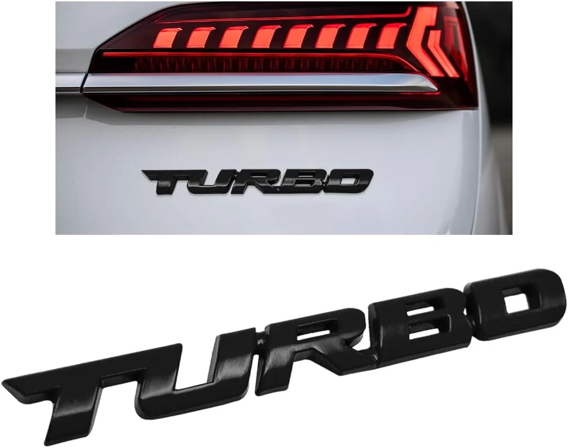 برچسب آرم توربو خودرو یورکار، نشان توربو فلزی سه بعدی برای بدنه جانبی خودرو، گلگیر، صندوق عقب، برچسب های نشان آلیاژ روی برای همه وسایل نقلیه، کامیون ها، SUV، لوازم جانبی جهانی خودرو (مشکی، 1 عدد)