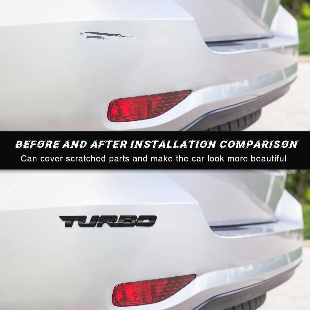 برچسب آرم توربو خودرو یورکار، نشان توربو فلزی سه بعدی برای بدنه جانبی خودرو، گلگیر، صندوق عقب، برچسب های نشان آلیاژ روی برای همه وسایل نقلیه، کامیون ها، SUV، لوازم جانبی جهانی خودرو (مشکی، 1 عدد)