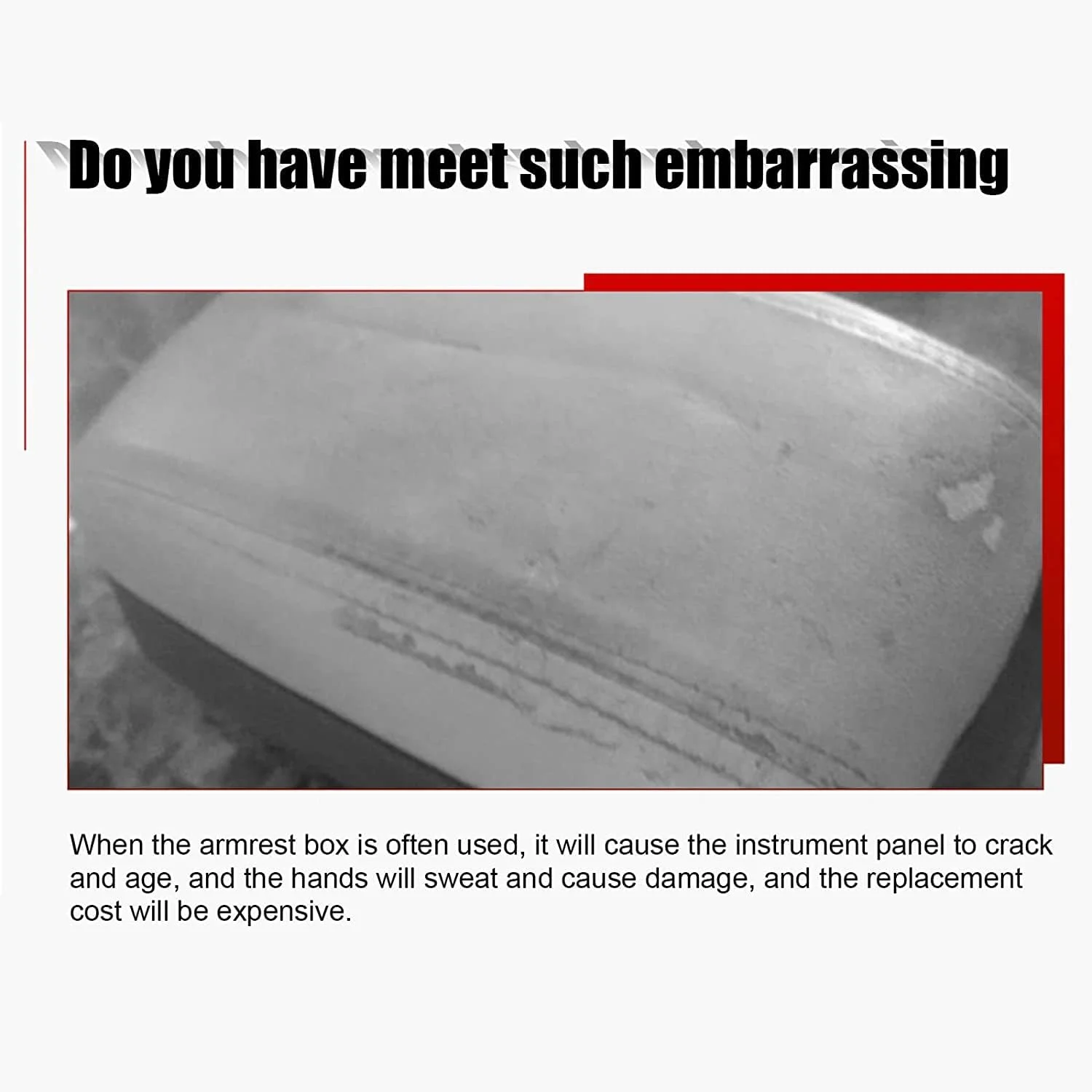 پد چرمی محافظ کنسول وسط خودرو سایز 29x19 سانتی متر، روکش ضدآب جعبه زیر آرنجی مناسب برای اکثر خودروها، وسایل نقلیه، شاسی بلند، لوازم جانبی محافظ داخلی خودرو (مشکی طرح فیبر کربن)