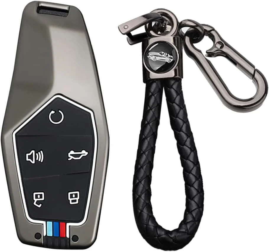 کاور ریموت با جاکلیدی مناسب برای ام جی ONE مدل 2022، 5 دکمه، آلیاژ روی، محافظ کاور کلید خودرو