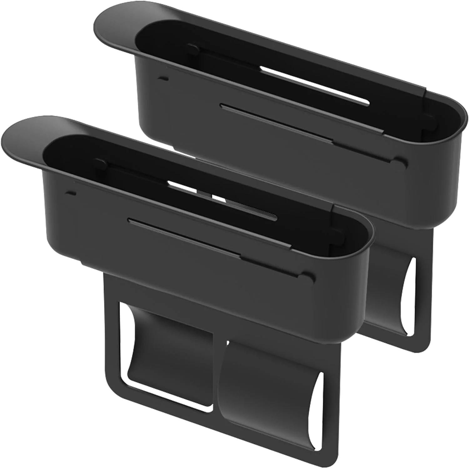 نایوبو، سازمان دهنده فضای خالی صندلی خودرو، 2 عددی، جعبه نگهداری جانبی کنسول خودرو، جهانی و قابل گسترش، لوازم جانبی داخلی قابل تنظیم برای خودرو، شاسی بلند، کامیون (مشکی)