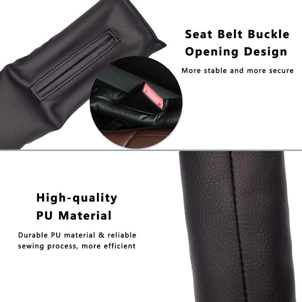 پرکننده شکاف صندلی خودرو برای مدل S line، پد بالشتکی نرم پرکننده شکاف ترمز دستی جانبی صندلی خودرو، جهانی برای وسایل نقلیه/خودرو، ضد نشت، جلوگیری از افتادن، 2 عدد (مشکی)