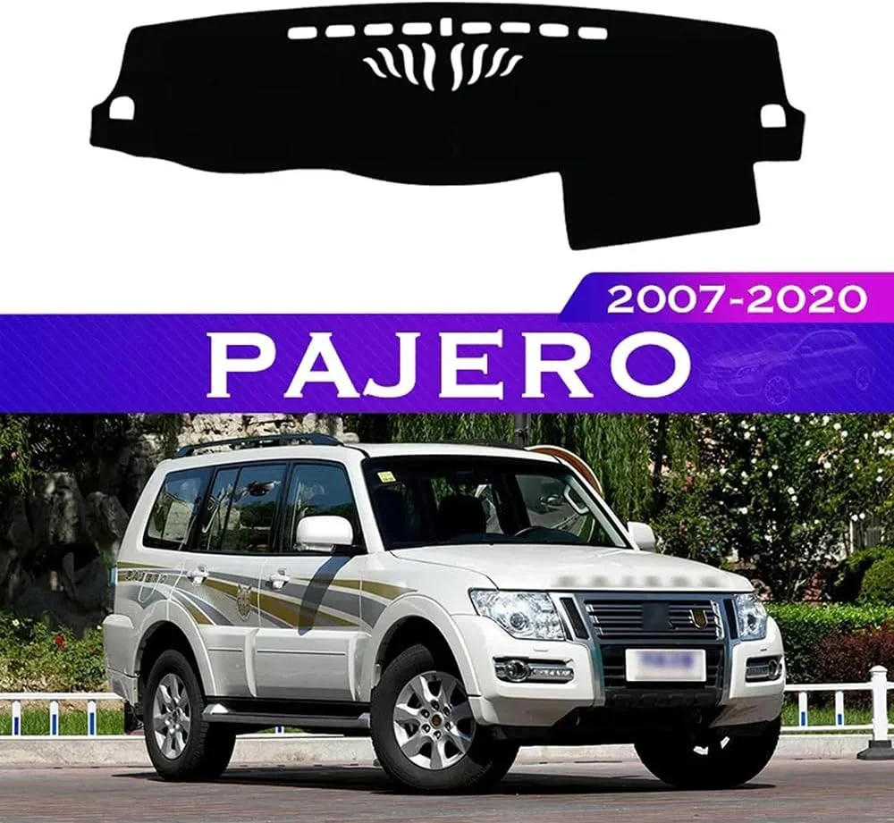 پد ضد لغزش داشبورد خودرو BPOAZ مناسب برای میتسوبیشی پاجرو شوگون مونترو 2007-2020، پد محافظ داشبورد، پوشش ضد تابش نور، لوازم جانبی داخلی خودرو، فرش و موکت، B-LHD با AUDIO