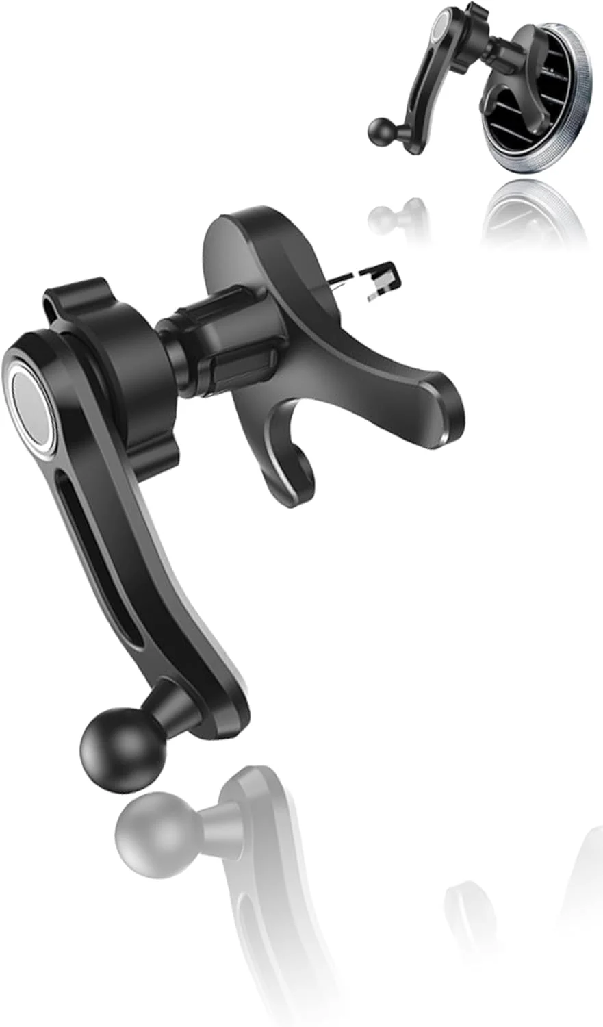 هولدر گوشی موبایل دریچه کولر خودرو یونیورسال Sweet seven®، بازوی چرخان 360 درجه و میله افزایش طول، اتصال توپی برای نصب ایمن - نصب آسان گیره داشبورد شیشه جلو