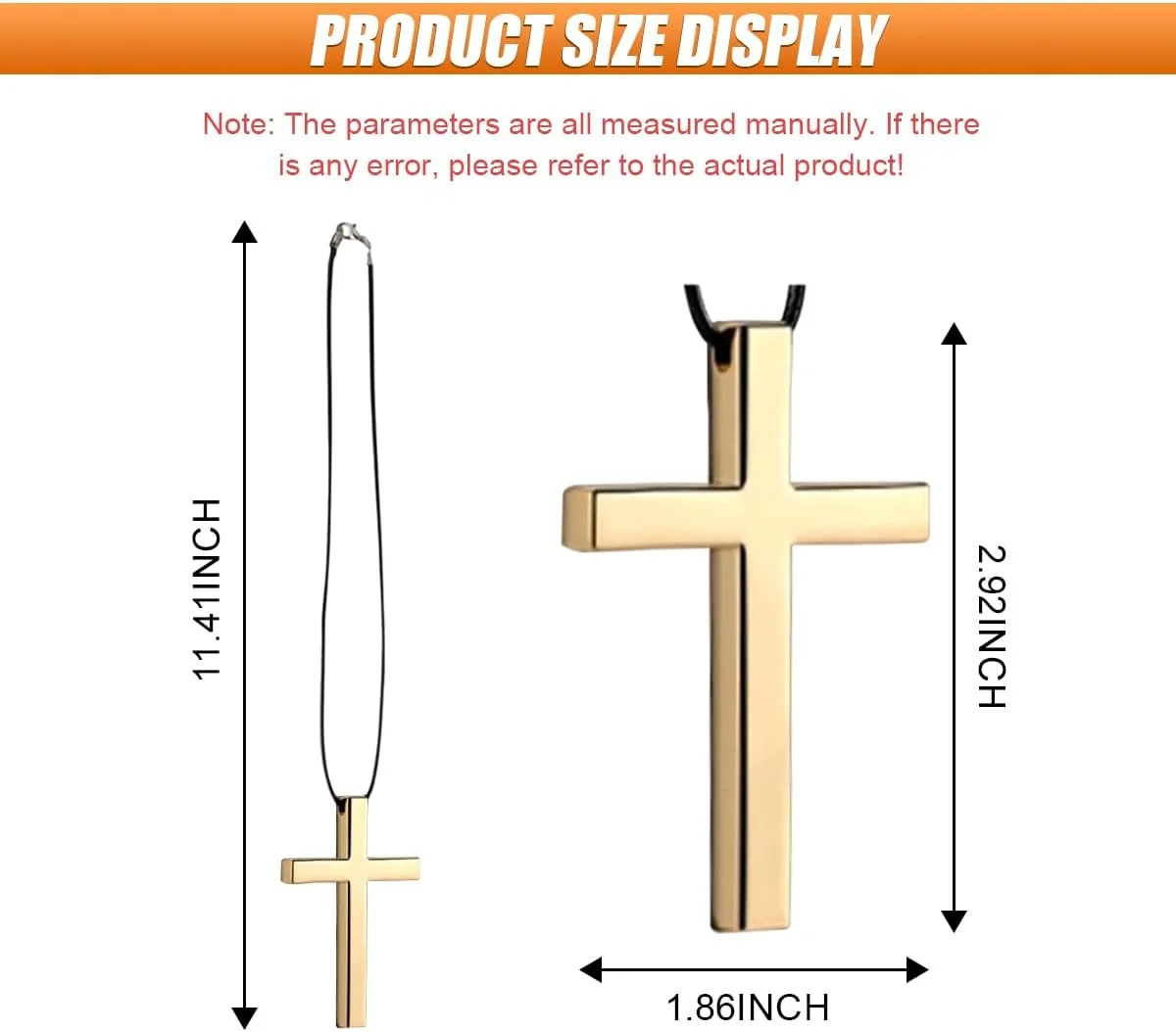 آویز تزیینی صلیب برای آینه دید عقب خودرو، آویز فلزی صلیب برای آینه دید عقب خودرو، لوازم جانبی تزیینی خودرو، آویز صلیب برای خودرو، کامیون، دکوراسیون منزل (طلایی)