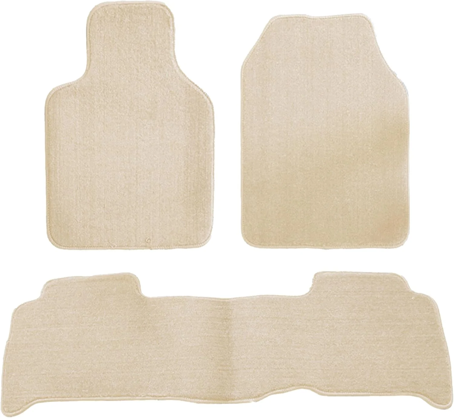 کفپوش سه تکه خودروی شاسی بلند بایسون - کفپوش بادوام، ضد آب و ضد لغزش برای جلو و عقب - محافظت ضخیم و سنگین در برابر تمام شرایط آب و هوایی - لوازم جانبی داخلی با تمیز کردن آسان (بژ)