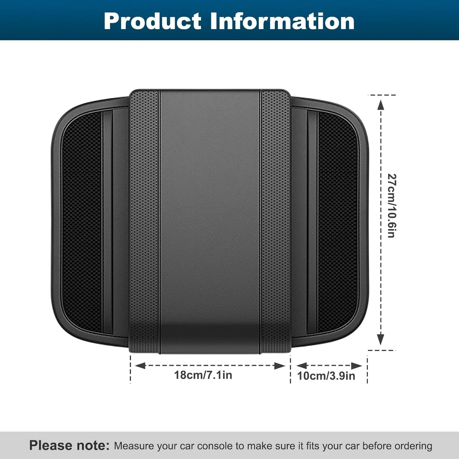 روکش کنسول وسط خودرو بیگ تری، مناسب برای انواع خودروها با 2 کیف نگهداری، پد زیر آرنج ضدآب، لوازم جانبی داخلی خودرو با فوم حافظه دار ممتاز برای خودروهای تویوتا، هیوندای، نیسان