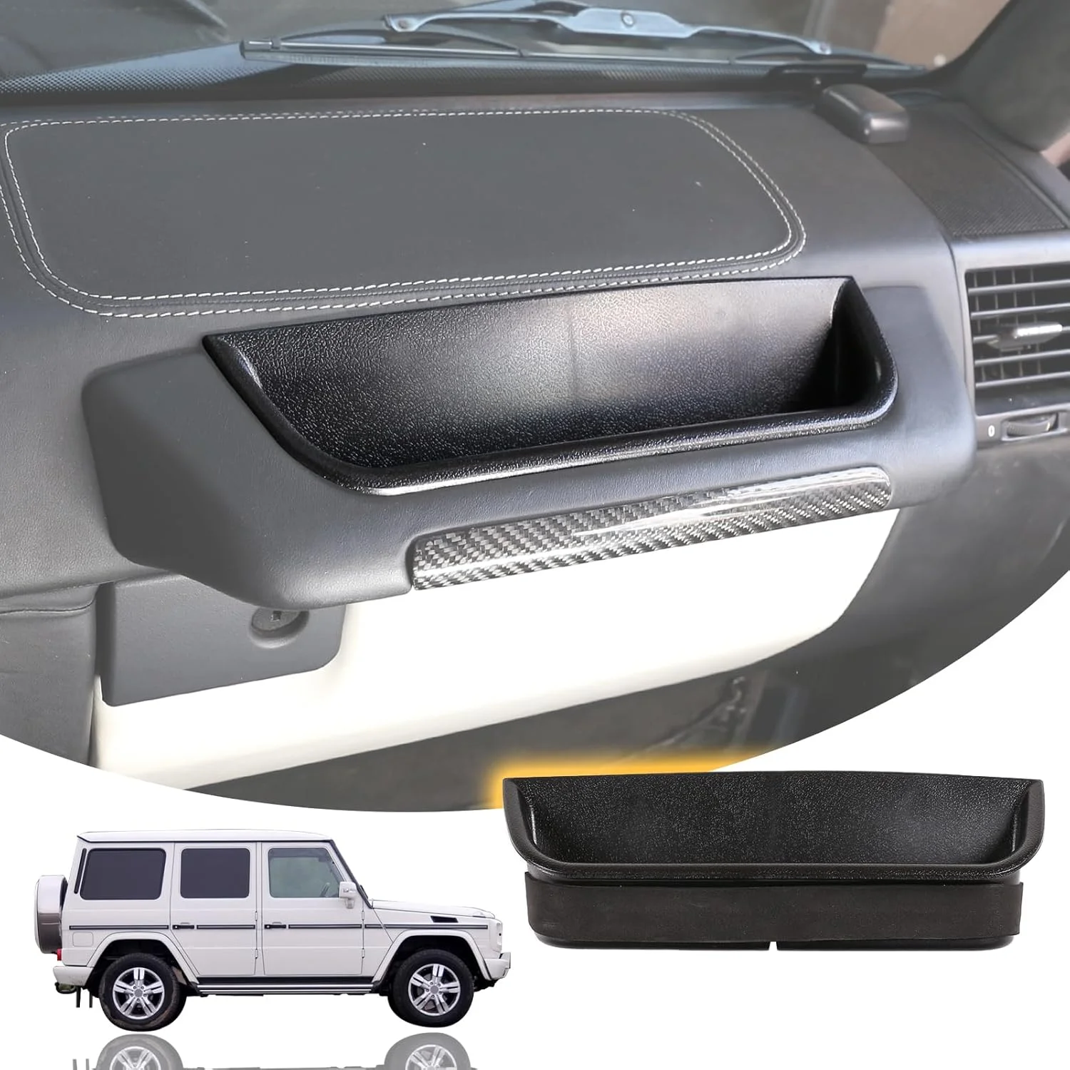 سینی نظم دهنده جعبه داشبورد خودرو LLKUANG سازگار با بنز کلاس G AMG واگن، کراس کانتری، SUV W463 G350 G400 G500 G55 G63 G65 G800 مدل 2004-2018 لوازم جانبی خودرو