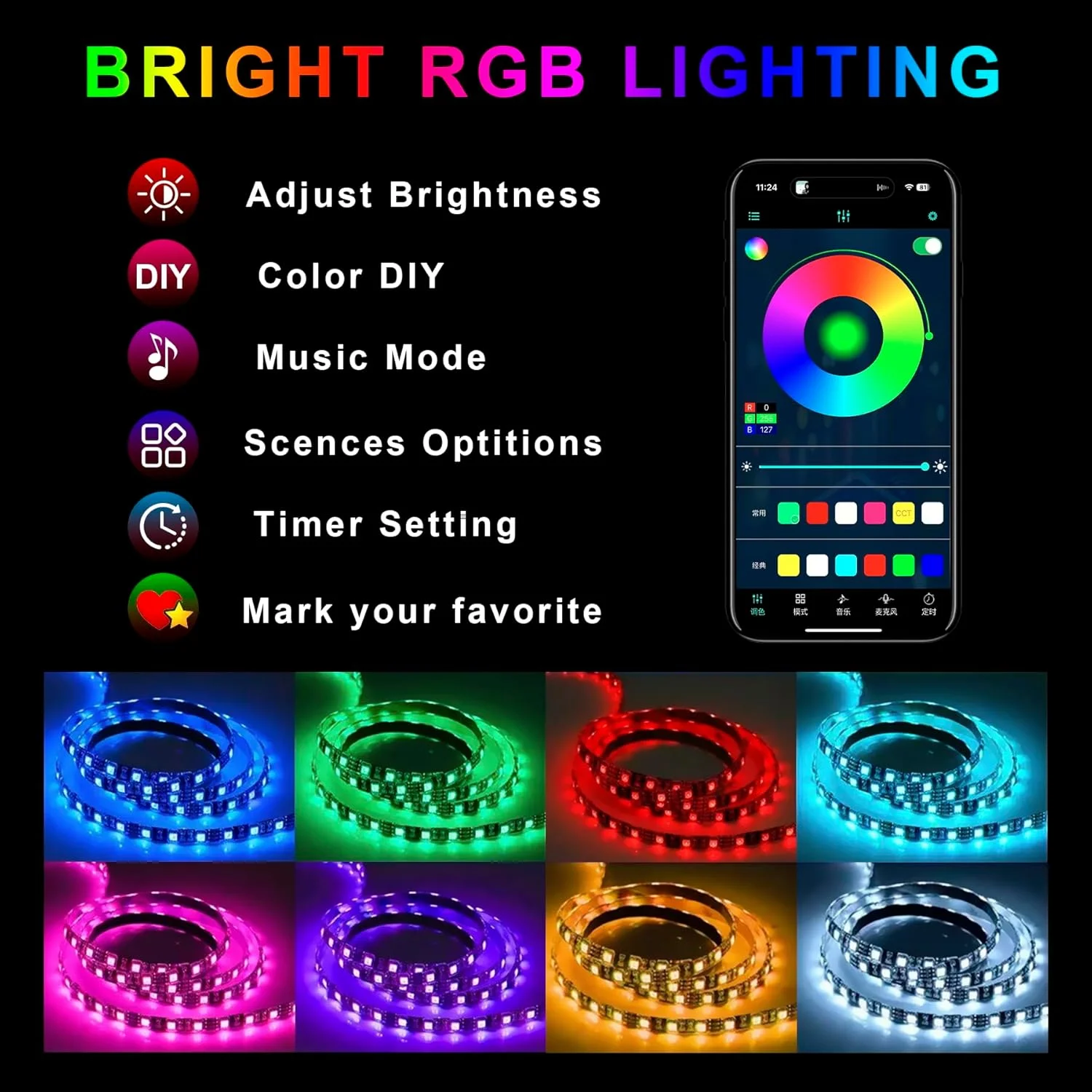 کیت نورپردازی زیر خودرو LivTee، چراغ های زیر خودرو با کنترل از طریق اپلیکیشن، چراغ های ال ای دی RGB با حالت موسیقی و حالت DIY، طراحی 2 خطی با 213 حالت جریان برای خودروهای سواری، شاسی بلند و کامیون، لوازم جانبی خودرو برای آقایان و بانوان کیت نورپردازی زیر خودرو LivTee، چراغ های زیر خودرو با کنترل از طریق اپلیکیشن، چراغ های ال ای دی RGB با حالت موسیقی و حالت DIY، طراحی 2 خطی با 213 حالت جریان برای خودروهای سواری، شاسی بلند و کامیون، لوازم جانبی خودرو برای آقایان و بانوان