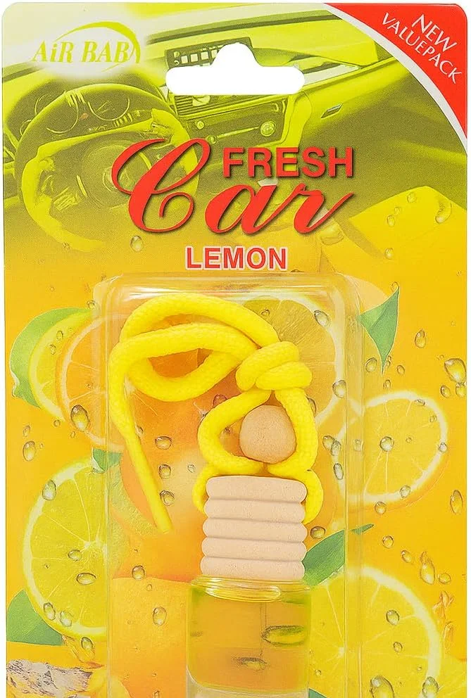 خوشبو کننده داشبوردی و آویز خودرو AiR BABY، خوشبو کننده داخلی برای همه خودروها، رایحه ماندگار، لوازم جانبی خودرو، بطری شیشه ای 10 میلی لیتری جمع و جور با درب چوبی - متنوع